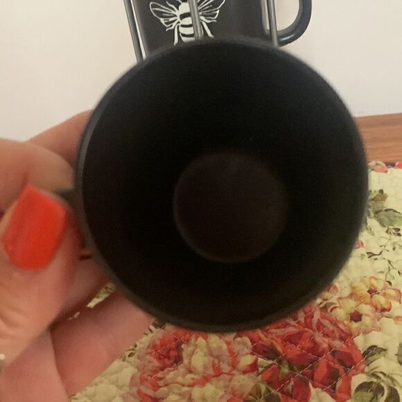 Tower of Ceramic Espresso Cups Set of 4 Bee Kind Bee Good - Picture 6 of 11